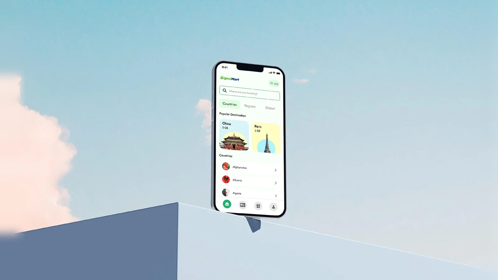SignalMart e-SIM: Mobile commerce app